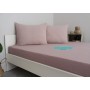 ETE HOMETEX Çift Kişilik Pamuklu Lastikli Çarşaf Takımı 180x200x30cm PUDRA 8696474231828